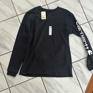 Carhartt Black Long Sleeve Tee with Sleeve Logo